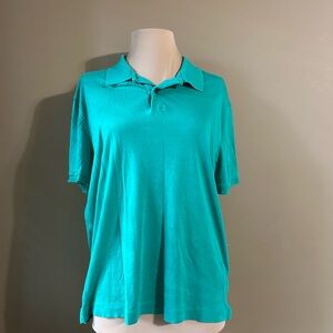 Banana Republic Green Luxe Touch Polo Button Down Shirt